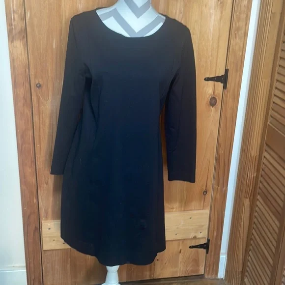 J. Crew | Dresses | Jcrew Medium Long Sleeve Black Ponte Knit Dress |  Poshmark